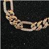 Image 2 : *NEW* 14KT GOLD PLATED 11MM SIMULATED DIAMOND (CZ) ICED OUT CUBAN LINK BRACELET: 7.5" LONG