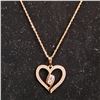 Image 1 : *NEW* 18KT GOLD PLATED 28MM SIMULATED DIAMOND (CZ) HEART NECKLACE: 17" LONG CHAIN