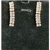 Image 1 : *NEW* 18KT GOLD PLATED 5MM EMERALD CUT SIMULATED DIAMOND (CZ) TASSEL EARRINGS: 1.25" LONG