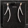 Image 1 : *NEW* PLATINUM PLATED 50MM MARQUISE CUT SIMULATED DIAMOND DANGLE EARRINGS