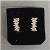 Image 2 : *NEW* 18KT GOLD PLATED 17MM MARQUISE CUT SIMULATED DIAMOND (CZ) HUGGIE EARRINGS