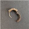 Image 3 : *NEW* 18KT GOLD PLATED 17MM MARQUISE CUT SIMULATED DIAMOND (CZ) HUGGIE EARRINGS