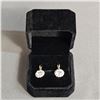 Image 1 : *NEW* 18KT GOLD PLATED 1CT SIMULATED DIAMOND (CZ) HALO LEVERBACK EARRINGS