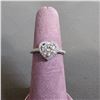 Image 2 : *NEW* PLATED 1CT MOISSANITE LAB DIAMOND HEART HALO RING: RESIZABLE, GH, VVS1, GRA REPORT
