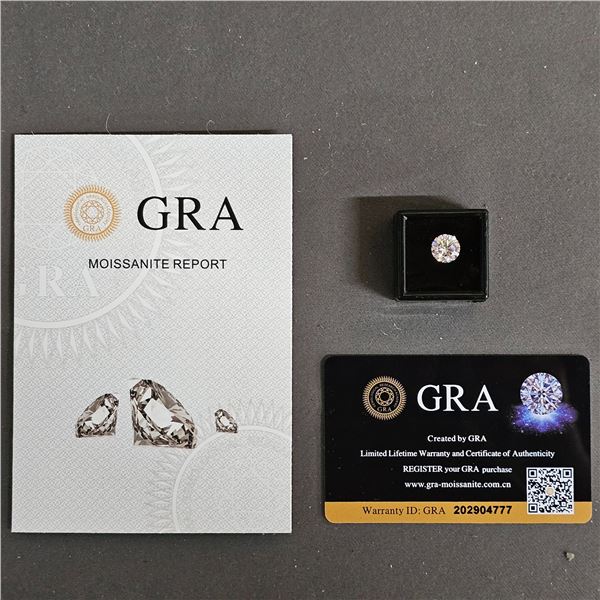 *NEW* 3CT ROUND BRILLIANT CUT MOISSANITE LAB DIAMOND: GH - VVS1, GRA REPORT