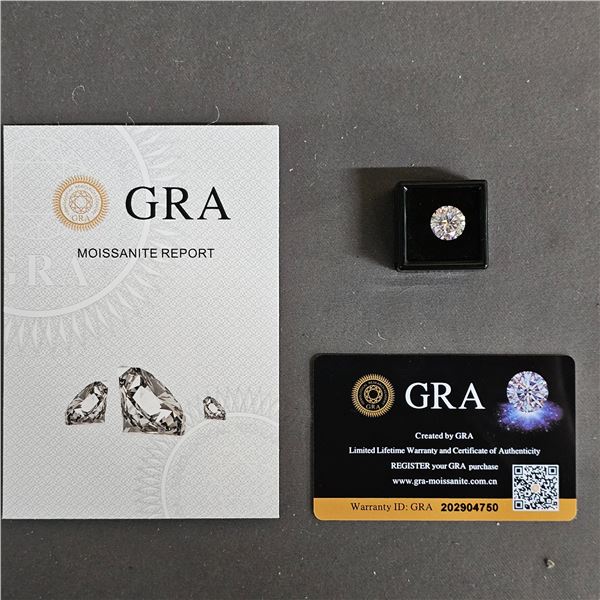 *NEW* 5CT ROUND BRILLIANT CUT MOISSANITE LAB DIAMOND: GH - VVS1, GRA REPORT