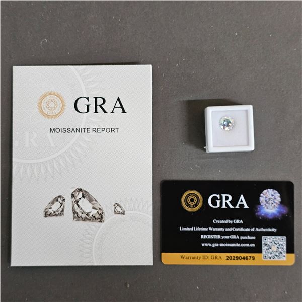 *NEW* 3CT ROUND BRILLIANT CUT AURORA MOISSANITE LAB DIAMOND: VVS1, GRA REPORT