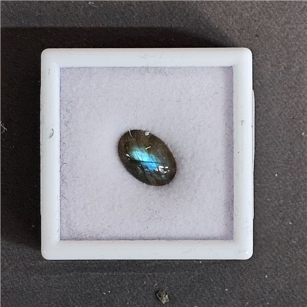 *NEW* 4.2CT OVAL CABOCHON UNTREATED LABRADORITE: 8.9MM X 12.9MM