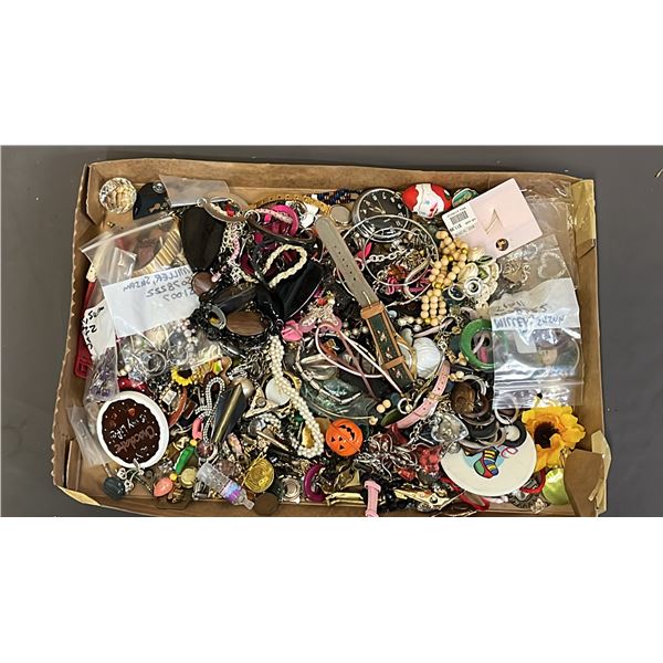 BOX OF ASSORTED FASHION JEWELRY
