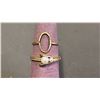 Image 1 : 10 KT GOLD PEARL RING (SIZE 6) & 10 KT GOLD RING *STONE MISSING* (SIZE 4.75)