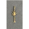 Image 2 : 10KT GOLD HERRINGBONE CHAIN & 10KT GOLD PALM TREE PENDANT