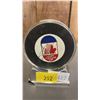Image 1 : CANADA CUP HOCKEY PUCK SIGNED BY PAVEL BURE (UNKNOWN AUTHENTICITY)