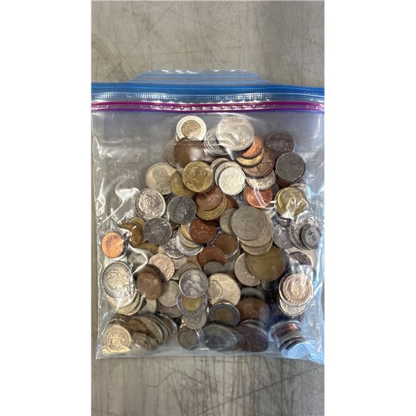 BAG OF ASSORTED COINS