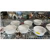 Image 3 : SHELF OF SOUP BOWLS, PLATES & SAUCER