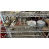 Image 1 : SHELF OF ASSORTED ITEMS INCLUDING; BOWLS, GLASSWARE & SILVER PLATED WARE