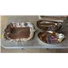 Image 1 : VTG. SILVER PLATED CANADIAN NATIONAL STEAMSHIPS SERVING DISH,  & 2 VTG SILVER PLATED SERVING DISHES