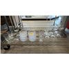 Image 1 : VINTAGE FOOTED DESSERT BOWLS & ASSORTED WINE GLASSES