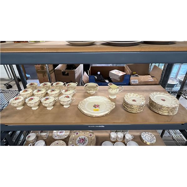 SHELF OF VINTAGE PARAGON DOUBLE WARRANT CHINA