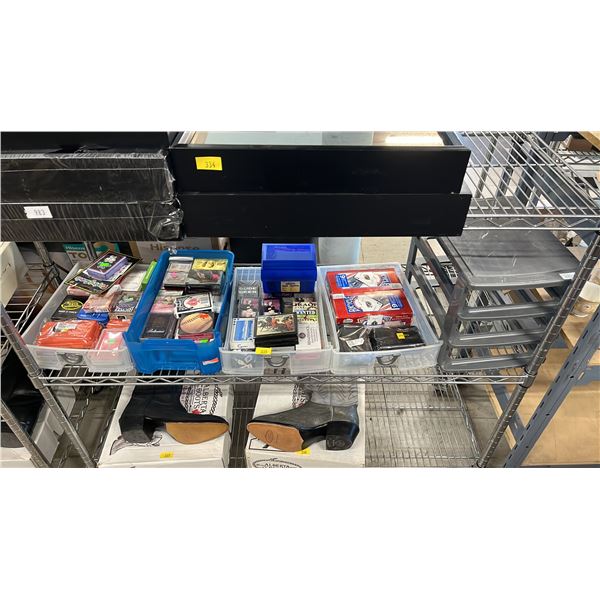 GRACIOUS LIVING 3-DRAWER STORAGE UNIT FULL OF ASSTD. PLAYING CARDS & 1 EXTRA DRAWER OF PLAYING CARDS