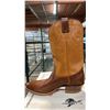 Image 2 : PAIR OF ALBERTA BOOTS BROWN LEATHER MEN'S COWBOY BOOTS: SIZE 12D