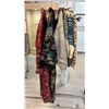 Image 1 : RACK OF (3) VINTAGE NORWEGIAN WOOL CARDIGANS, WOOL NEW ZEALAND SWEATER & (2) JAPANESE BROCADE ROBES