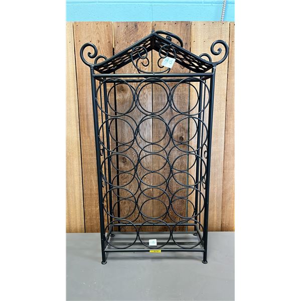 METAL WINE RACK. 15 BOTTLE CAPACITY