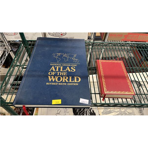1946 "THE AUTOBIOGRAPHY OF BENVENUTO CELLINI" & 1992 "NATIONAL GEOGRAPHIC ATLAS OF THE WORLD"