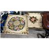 Image 3 : UROS ISLANDS HAND WOVEN TAPESTRY, NEEDLEWORK PILLOW COVERS, LEATHER PURSE, LEATHER BACKPACK & MORE