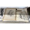 Image 3 : SHELF OF ASSORTED PENCIL & CHARCOAL ART