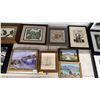Image 3 : SHELF OF ASSORTED FRAMED PRINTS & ORIGINAL PAINTINGS