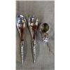 Image 3 : TRAY OF ASSORTED FLATWARE & A JARDINIERE: INCLUDES (4) BOMA CANADA PEWTER PIECES