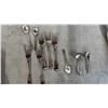 Image 4 : TRAY OF ASSORTED FLATWARE & A JARDINIERE: INCLUDES (4) BOMA CANADA PEWTER PIECES