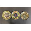 Image 1 : (3) FAMILLE ROSE DRAGON & BUDDHA PLATES
