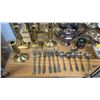 Image 3 : CANDLE STICKS & ASSORTED METAL TABLE SERVICE PIECES