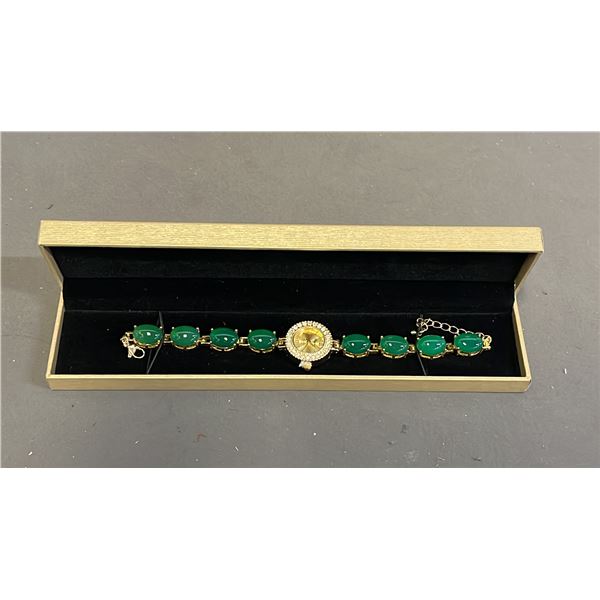 GREEN JADEITE MECHANICAL WATCH