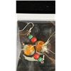 Image 2 : PAIR OF SINO-TIBETAN BEESWAX EARRINGS