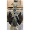 Image 2 : VINTAGE CLAW FOOTED URN WITH LID & DRAGON HANDLES *BOTH DRAGONS HAVE A BROKEN HORN*