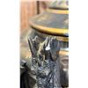 Image 3 : VINTAGE CLAW FOOTED URN WITH LID & DRAGON HANDLES *BOTH DRAGONS HAVE A BROKEN HORN*