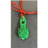 Image 2 : GREEN CRUDE JADEITE PENDANT & CRANE PIN