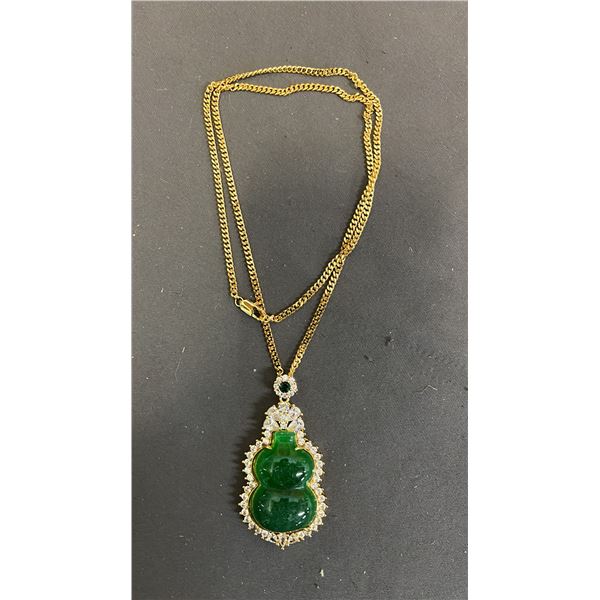 SPINACH GREEN JADEITE PENDANT