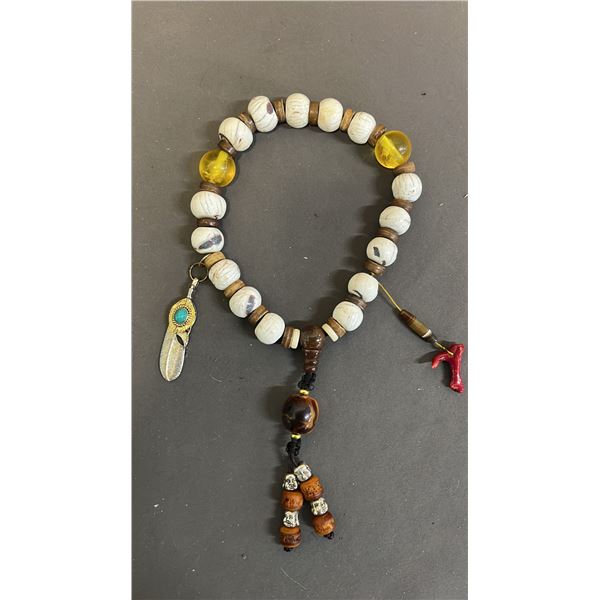 SINO-TIBETAN CONCH SHELL BEAD BRACELET