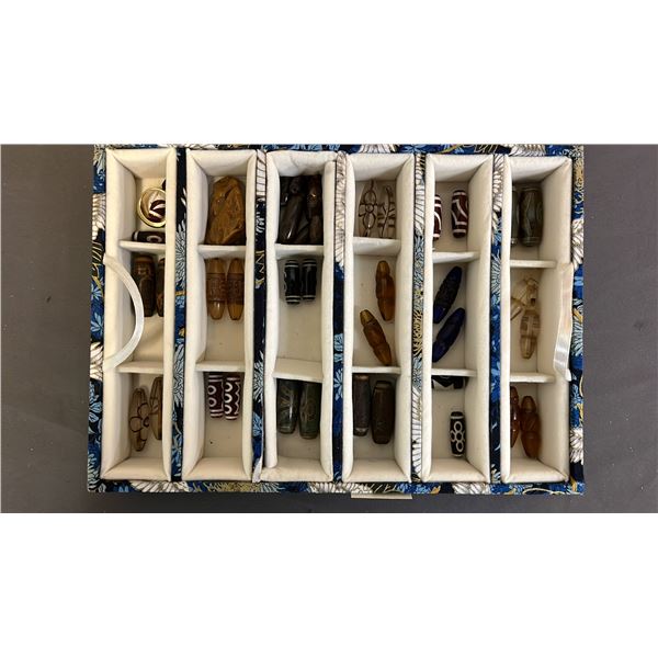 COLLECTION OF VARIOUS SINO-TIBETAN DZI BEADS
