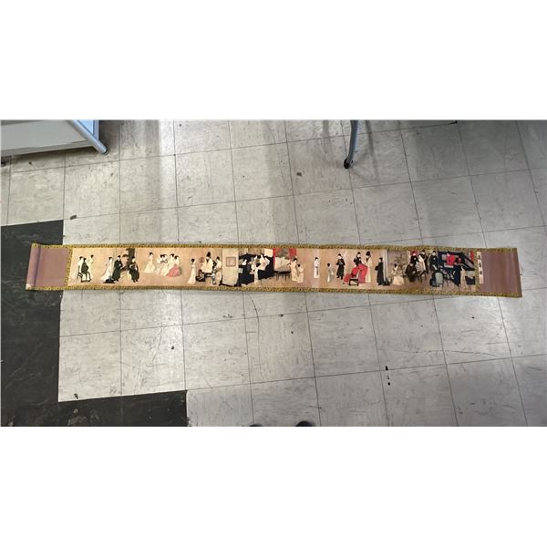 LONG SCROLL OF ASIAN SCHOLAR & MUSICIANS