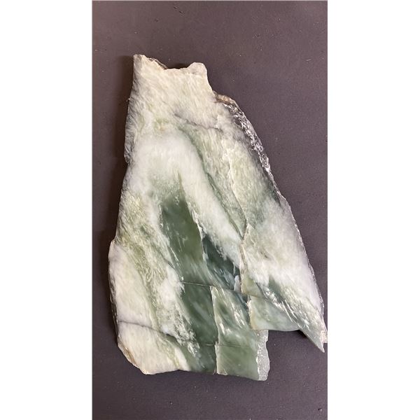LARGE JADE SLAB: APPROX. 10" X 6"