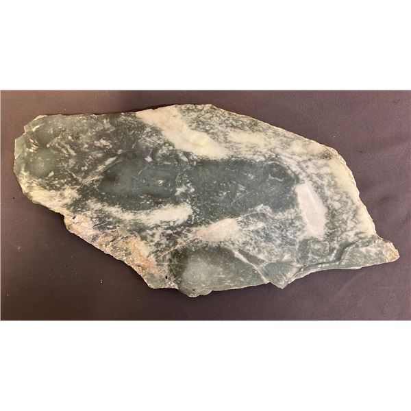 LARGE JADE SLAB: APPROX. 14  X 6.5 