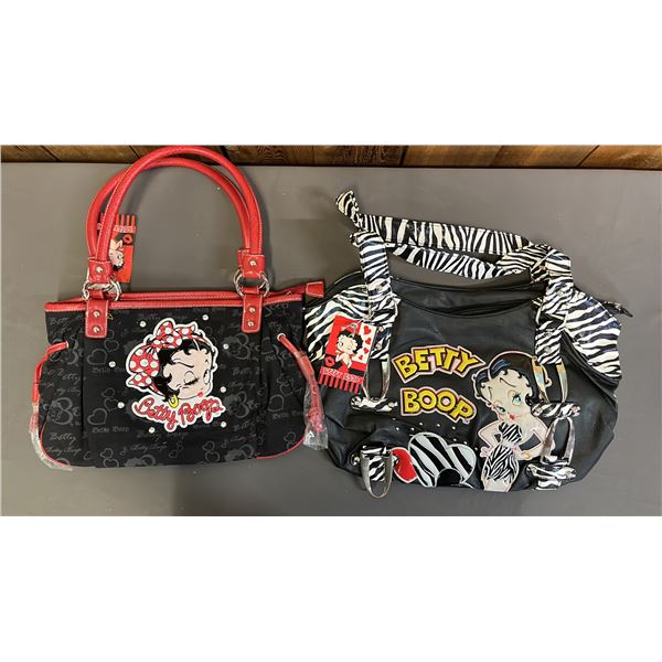 *NEW WITH TAGS* (2) BETTY BOOP PURSES *ONE HAS A BROKEN DECORATIVE CLASP*