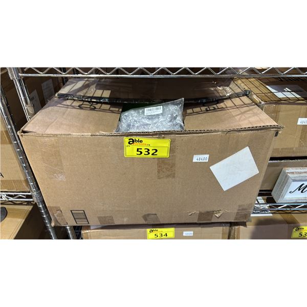 BOX OF ASSORTED ITEMS INCLUDING 6FT BIKERS FLAG, STATIONARY ITEMS, PLASTIC REUSABLE TUMBLERS AND