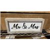 Image 2 : *NEW* BOX OF FRAMED MR & MRS SIGN WALL DECOR