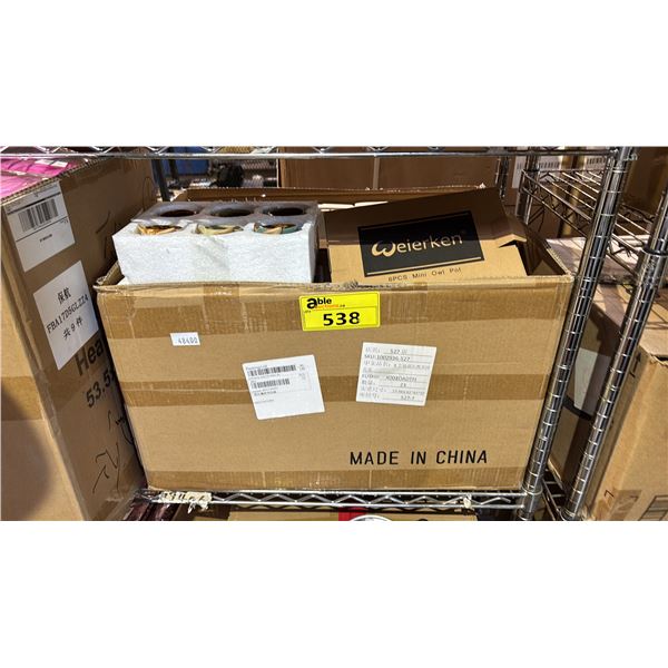 *NEW* CASES OF WEIERKEN MINI 6 PCS OWL POTS