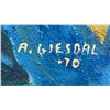 Image 2 : UNFRAMED 1970 ORIGINAL OIL ON STRETCHED CANVAS BY A. GIESDAL